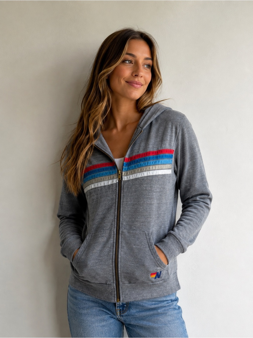 Aviator Nation 5 Strip Hoodie